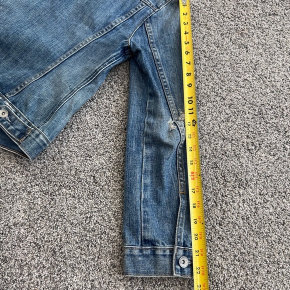 Gap 1969 Women’s Distressed Tucker Denim Jacket 100% Cotton Fall ‘06 Size Small - Picture 10 of 11